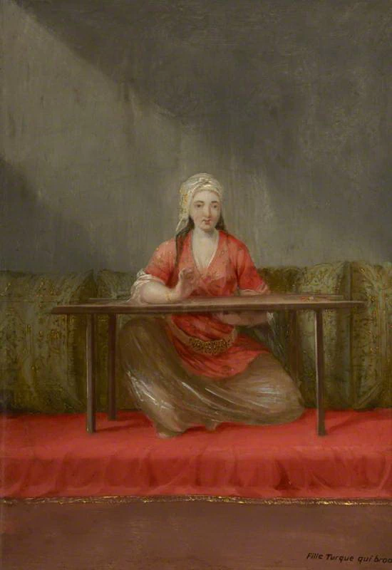Uomini e donne turchi - Ragazza turca che ricama, National Trust